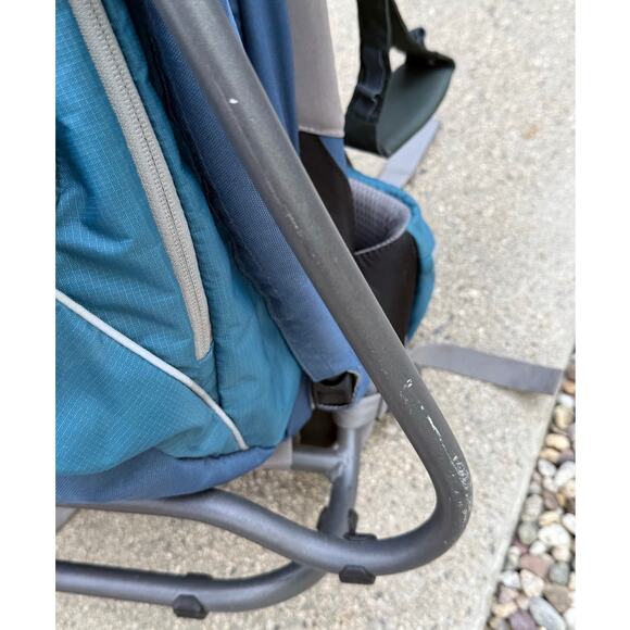 Deuter Kid Comfort 2 Aqua Blue Framed Child Carry Backpack Toddler Travel - Picture 10 of 11